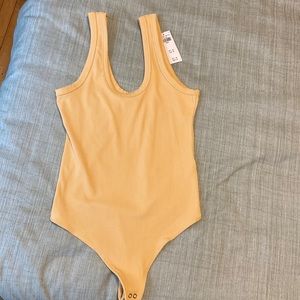 TAGS STILL ON- Abercrombie- yellow body suit